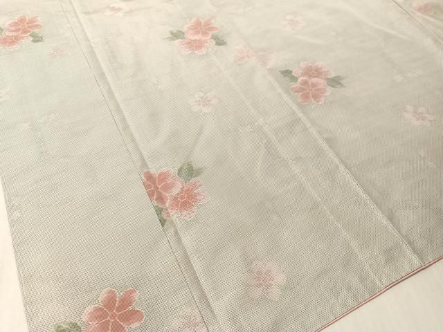 平和屋着物●本場大島紬 白大島 総絣 舞花文 正絹 逸品 未使用 CABN6170vp