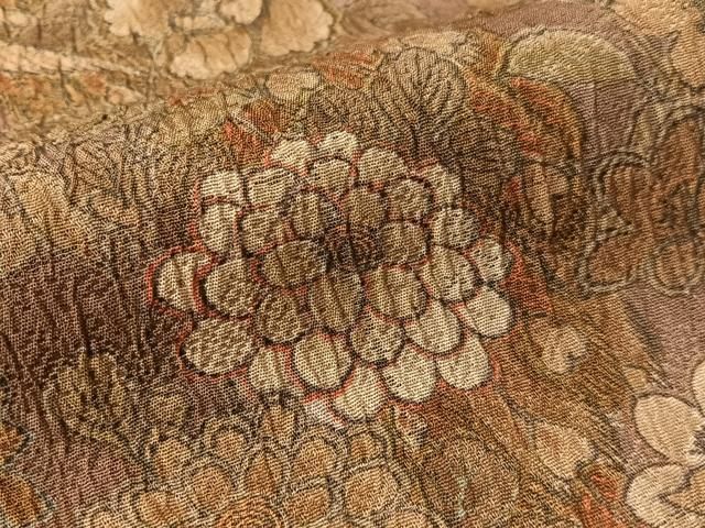 平和屋着物●訪問着 立波扇面花鳥蝶文 暈し染め 正絹 逸品 CABN6173vp