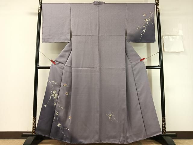 平和屋着物●訪問着 刺繍 鴛鴦枝垂れ花文 暈し染め 金彩 正絹 逸品 未使用 CABN6174vp