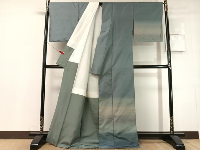 平和屋着物●訪問着 紬地 霞文 正絹 逸品 CABN6208vp