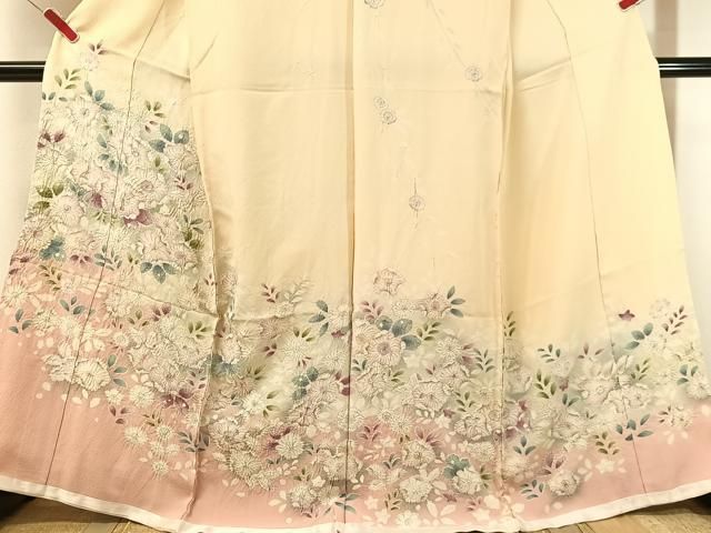 平和屋着物●訪問着 辻が花 絞り 暈し染め 仮絵羽 正絹 逸品 未使用 CABN6220vp