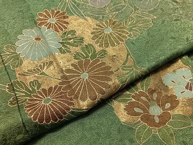 平和屋着物●訪問着 枝花丸文 金彩 正絹 逸品 CABN6223vp