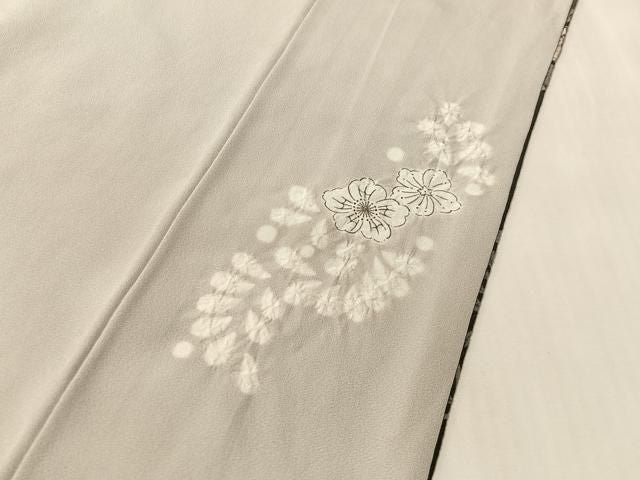 平和屋着物●訪問着 辻が花 絞り 草花文 暈し染め 金彩 正絹 逸品 CABN6226vp