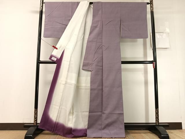 平和屋着物●結城紬 鳩羽色 やまと誂製 正絹 逸品 CABN6228vp