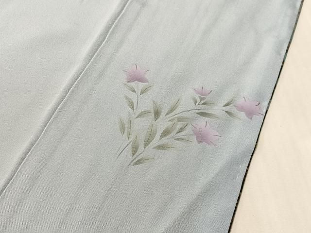 平和屋着物●英王室献上友禅作家 木下勝功 訪問着 刺繍 霞草花文 暈し染め 金彩 正絹 逸品 未使用 CABN6236vp