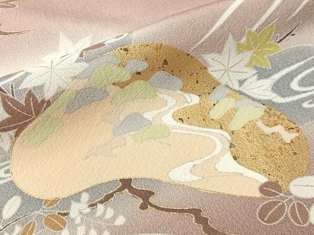 平和屋着物●豪華色留袖 駒刺繍 立波花松文 暈し染め 金彩 正絹 逸品 未使用 CABN6237vp