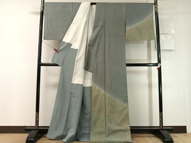 平和屋着物●訪問着 流水文 暈し染め 金彩 正絹 逸品 CABN6241vp