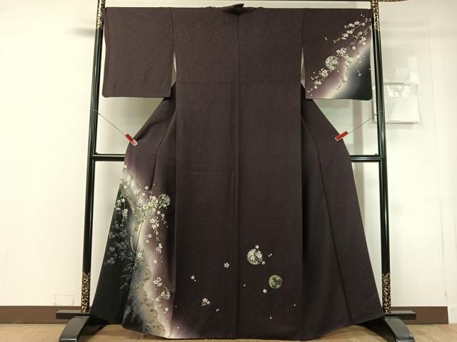 平和屋着物●訪問着 螺鈿 道長花丸文 暈し染め 金彩 正絹 逸品 CABN6245vp