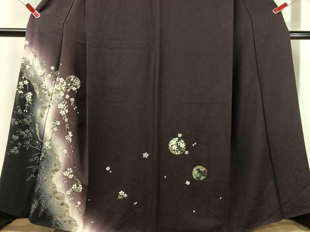 平和屋着物●訪問着 螺鈿 道長花丸文 暈し染め 金彩 正絹 逸品 CABN6245vp