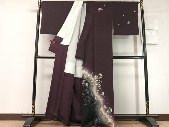 平和屋着物●訪問着 螺鈿 道長花丸文 暈し染め 金彩 正絹 逸品 CABN6245vp