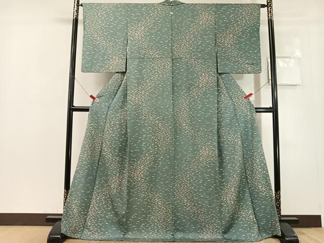 平和屋着物●上質な小紋 矢羽根文 ロング丈 正絹 逸品 CABN6252vp