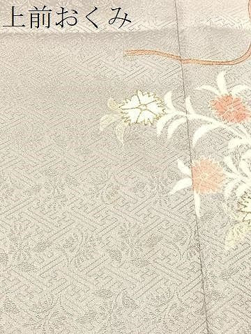平和屋着物●訪問着 刺繍 草花文 暈し染め 金彩 正絹 逸品 CABN6254vp