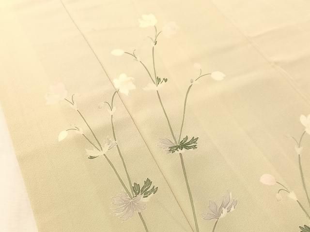 平和屋着物●本加賀友禅作家 沢飯芳雄 訪問着 草花文 正絹 逸品 CABN6265vp