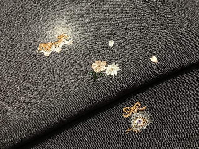 平和屋着物●訪問着 総刺繍 螢暈し 十二支 干支 金糸 正絹 逸品 CABN6319vp