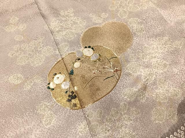 平和屋着物●訪問着 駒刺繍 絞り 万寿菊 金彩 正絹 逸品 CABN6325vp