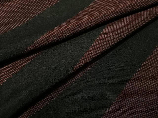 平和屋着物●上質な小紋 幾何学文 黒地 正絹 逸品 CABN6326vp