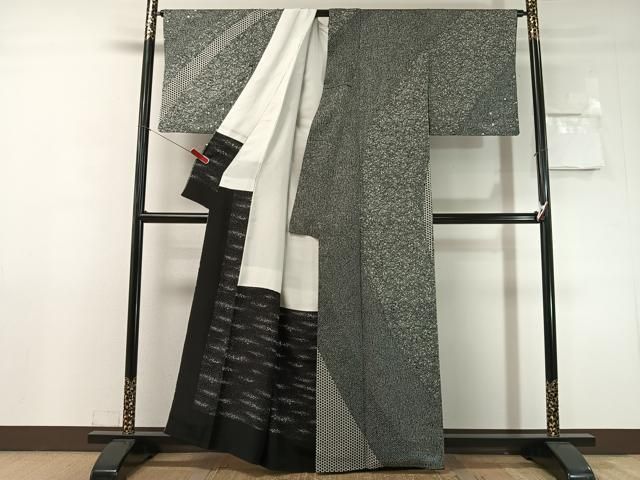 平和屋着物●山下晴三 京友禅競技大会受賞 江戸小紋 訪問着 寄せ小紋柄 正絹 逸品 CABN6327vp