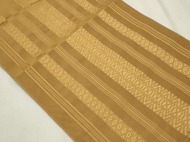 平和屋着物*夏物 本場筑前博多織 八寸名古屋帯 紗献上 飴色 正絹 逸品 CABN6481fb