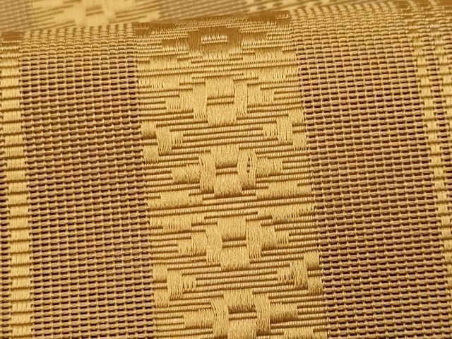 平和屋着物*夏物 本場筑前博多織 八寸名古屋帯 紗献上 飴色 正絹 逸品 CABN6481fb