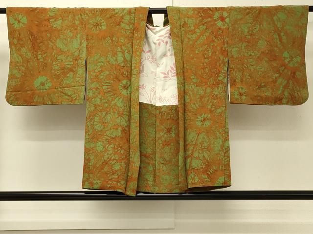 平和屋着物#羽織 ろうけつ染め 霞文 鬼しぼ縮緬 正絹 逸品 CABN6935in