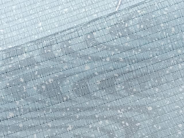 平和屋着物*夏物 小紋 絽縮緬 流水落ち葉文 洗える着物 CABN6995xi