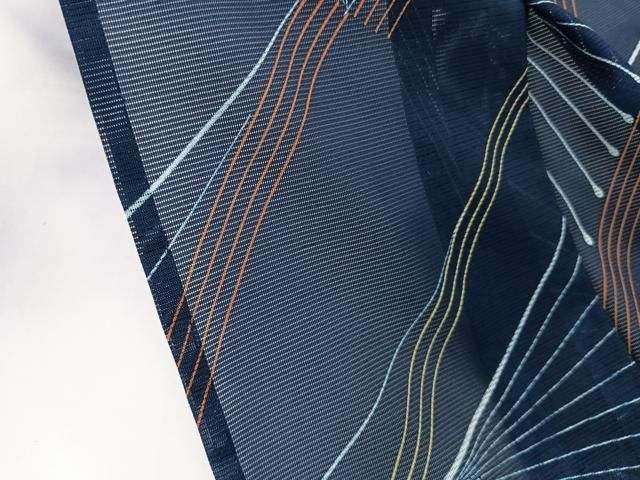 平和屋着物*夏物 小紋 絽 抽象文様 洗える着物 未使用 CABN7007xi