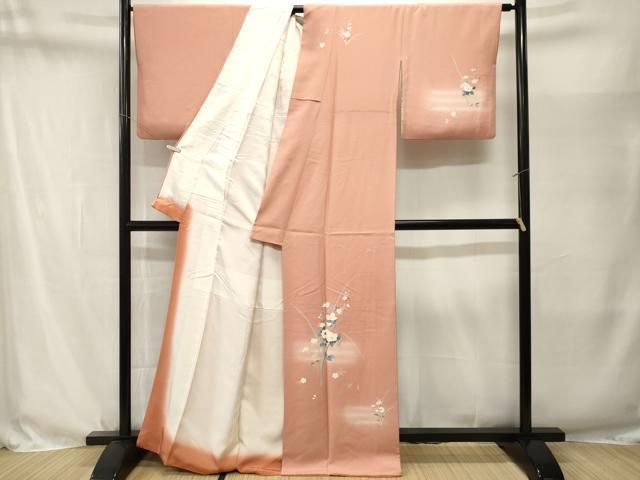 平和屋着物■訪問着 草花文 暈し染め 正絹 逸品 CABN7301ev