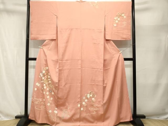 平和屋着物■訪問着 鳳凰流水枝垂れ花文 金彩 正絹 逸品 CABN7304ev