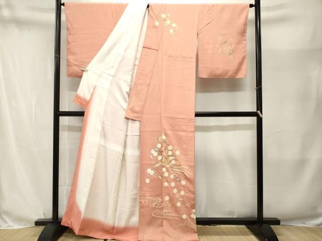 平和屋着物■訪問着 鳳凰流水枝垂れ花文 金彩 正絹 逸品 CABN7304ev