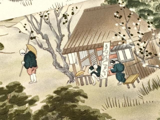 平和屋着物■訪問着 人物御所解文 反端付き 正絹 逸品 CABN7329ev
