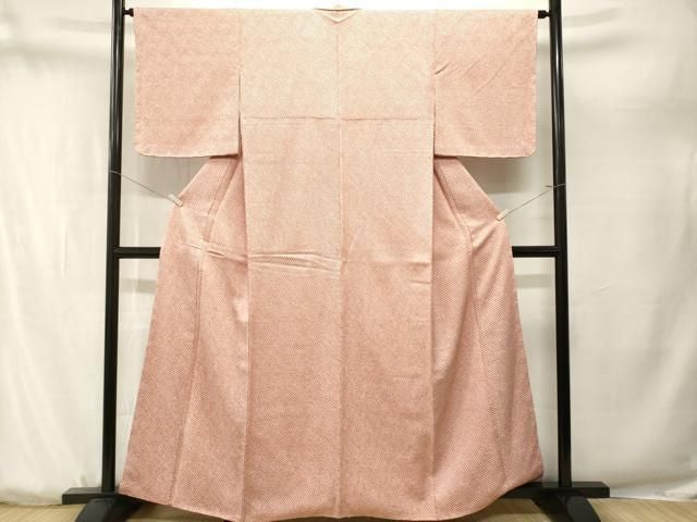平和屋着物■大変加工の良い総絞り小紋 正絹 逸品 CABN7341ev