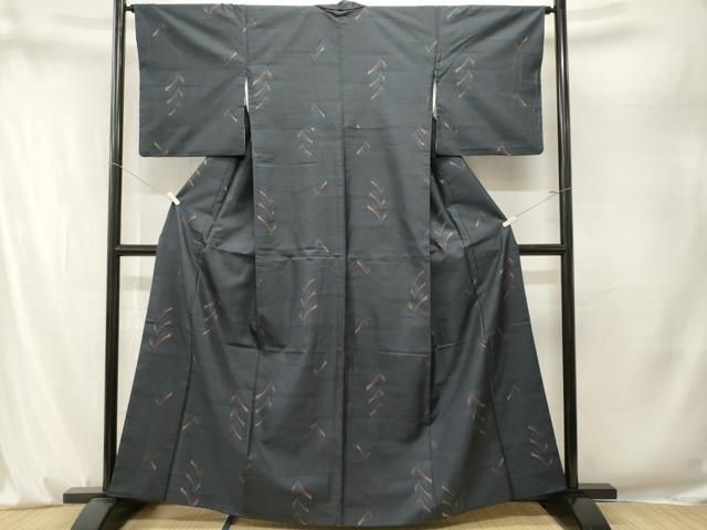 平和屋着物■本場大島紬 9マルキ 幾何学文 正絹 逸品 CABN7416ev