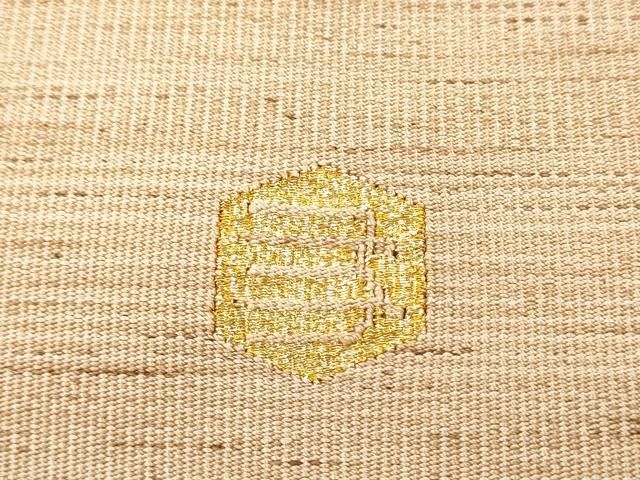 平和屋着物●爪掻本綴作家 伊達静 八寸名古屋帯 霞文 金糸 正絹 逸品 CABN8014hy