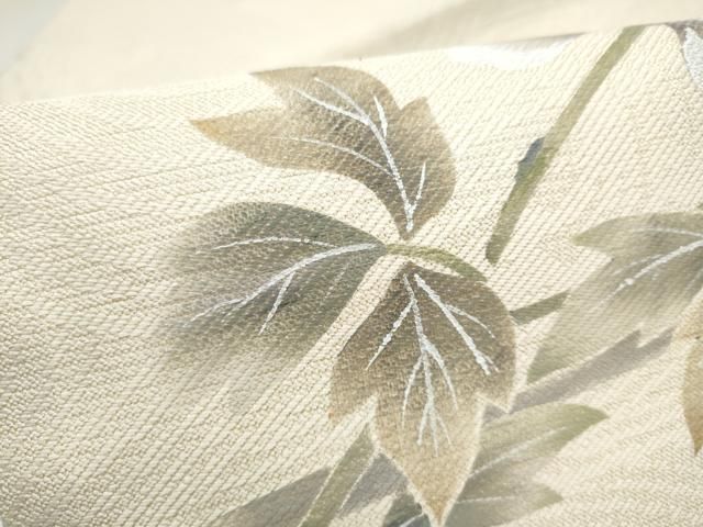 平和屋着物●九寸名古屋帯 枝牡丹 金通し地 正絹 逸品 CABN8025hy