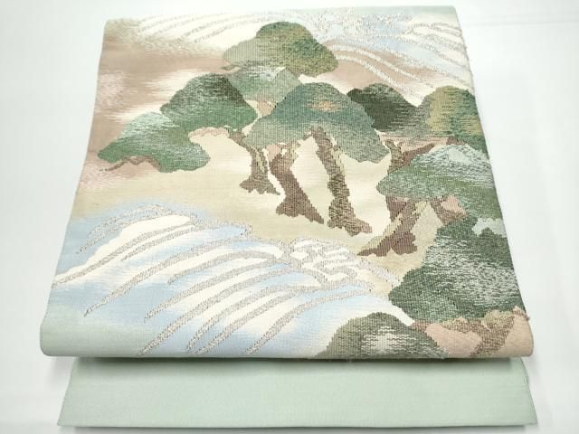 平和屋着物●爪搔き本綴れ 八寸名古屋帯 浜松文 金銀糸 正絹 逸品 CABN8027hy