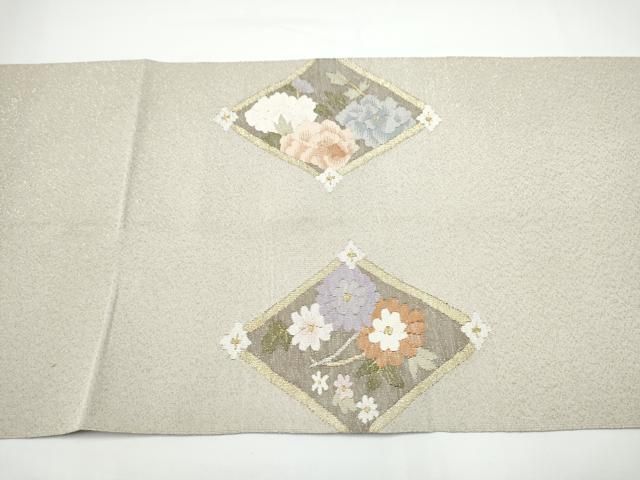 平和屋着物●爪搔き本綴れ 八寸名古屋帯 天井花文 金銀糸 正絹 逸品 CABN8036hy