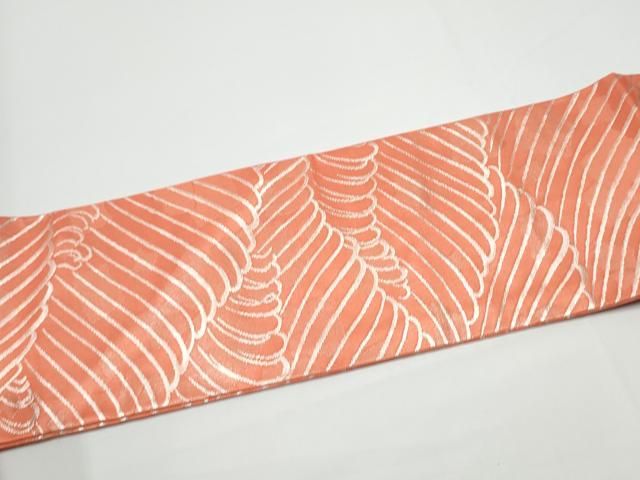 平和屋着物●西陣 川島織物 九寸名古屋帯 流水文 銀糸 正絹 逸品 CABN8041hy