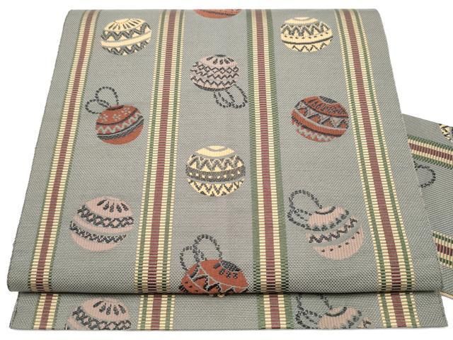 平和屋着物●本場筑前博多織 八寸名古屋帯 毬 正絹 逸品 CABN8053hy