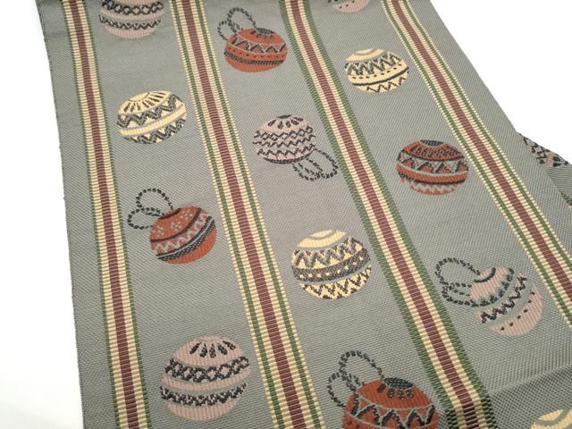 平和屋着物●本場筑前博多織 八寸名古屋帯 毬 正絹 逸品 CABN8053hy