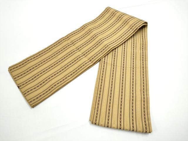 平和屋着物●本場筑前博多織 半幅帯 献上 正絹 逸品 CABN8096hy