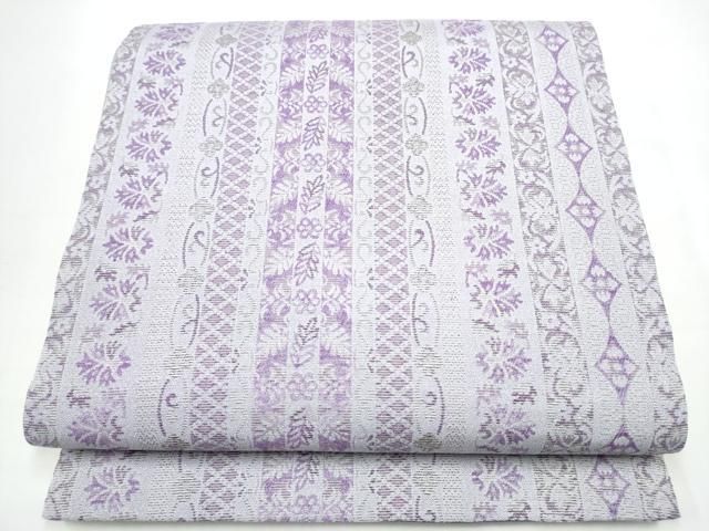 平和屋着物●両面 全通柄袋帯 草花間道 正絹 逸品 CABN8119hy