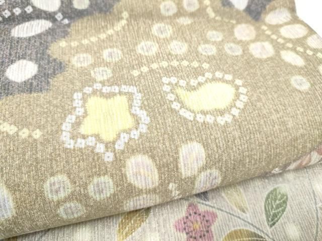 平和屋着物●両面 全通柄袋帯 作家物 松竹梅 金通し地 正絹 逸品 CABN8130hy