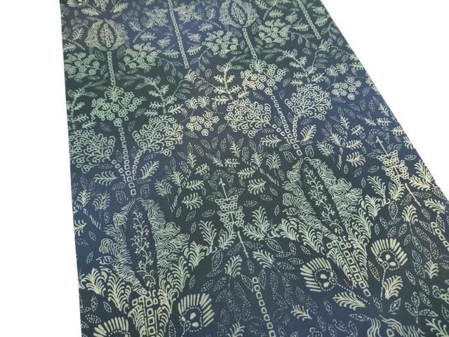 平和屋着物●両面 六通柄袋帯 草花文 正絹 逸品 CABN8153hy