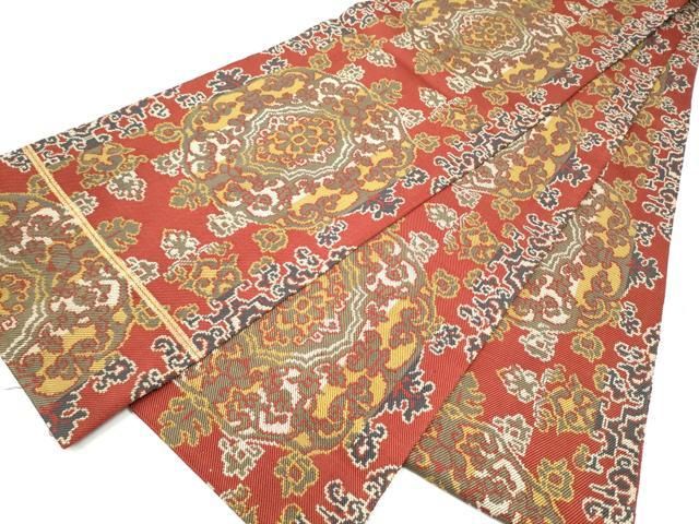 平和屋着物●龍村平蔵製 全通柄 本袋帯 鏡裏錦 正絹 逸品 CABN8159hy