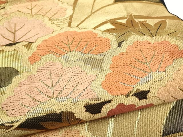 平和屋着物●西陣 川島織物 六通柄 本袋帯 松 金糸 正絹 逸品 CABN8230hy