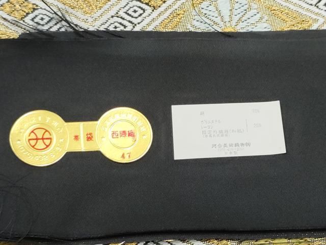 平和屋着物●西陣 河合美術織物謹製 六通柄袋帯 唐織 菱花文 金糸 証紙付き 正絹 逸品 CABN8239hy
