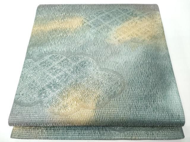 平和屋着物●全通柄袋帯 雲取り文 正絹 逸品 CABN8291hy
