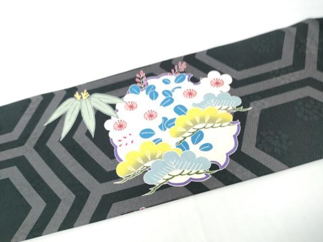 平和屋着物●九寸名古屋帯 雪輪松竹梅 金彩 正絹 逸品 CABN8309hy