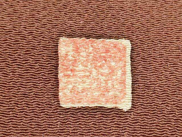 平和屋着物●九寸名古屋帯 作家物 型染め 舞花文 鬼しぼ縮緬 正絹 逸品 CABN8313hy