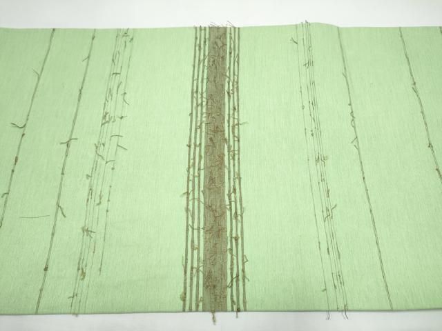 平和屋着物●九寸開き名古屋帯 髭紬 横段文 正絹 逸品 CABN8355hy